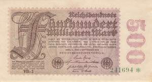 500 Millionen Mark 1923 ro.19f VB